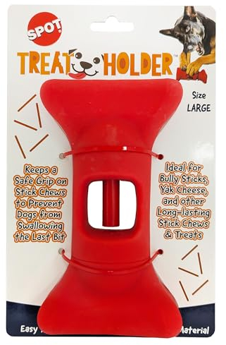 SPOT Leckerli-Halter - Sicherheitsvorrichtung Bully Stick Halter & Yak Käsehalter für große Hunde, um Ersticken zu verhindern, 16,5 cm