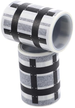 BESTonZON 2 Rollen Spurband Autobahnband Bahngleis Aufkleber Dekoratives Klebeband Verkehrs-washi-Tape Züge Verkehrsschild Selber Machen Zugaufkleber Bahngleisaufkleber Papier Ton Und Licht