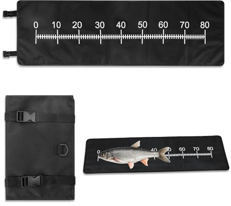 Casenly Angeln Abhakmatte, 98x30.5cm Karpfen Matte Faltbare, Fishing Abhakmatte mit Maßband, Tragbar Measure Mat für Anfänger Angler zum Spinnfischen Raubfische Outdoor