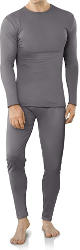 VZV Thermounterwäsche Herren Innenfleece Thermo Unterwäsche Herren Funktionsunterwäsche Skiunterwäsche Winter Thermowäsche Set Warm Weich Atmungsaktiv Thermounterhemd Thermounterhose