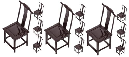 ibasenice 12stücke Mini Vintage Stühle Für Puppenhäuser Miniaturmöbel Mit Nostalgischem Design Für Dekoration Und Sandtischmodelle Stabil Und Langlebig