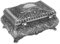 Enforose Vintage-Schmuckkästchen, rechteckig, Schmuckkästchen, Schmuckkästchen, Ohrringe, Halskette, Armband, Aufbewahrungsbox, Ringkästchen für Frauen, Geburtstag (Antique Silver)