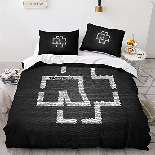 Shaari 3D Drucken Bettwäsche Set 135x200,Microfaser Einzelbett 1 Bettbezug Mit Reißverschluss + 1 Kissenbezüge 80x80