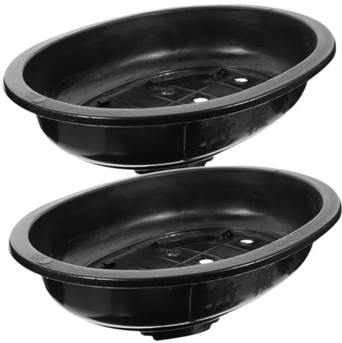 Sosoport 4stücke Ovaler Blumentopf Mit Abflusslöchern Für Orchideen Bonsai Und Sukkulenten Hochwertige Gartenpflanzgefäße Für Innen Und Außen Minimalistisches Design Für Wohnen