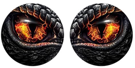 Beast Eyes Scheinwerferaufkleber - 3D-Stereo-Beast-Eye-Autoaufkleber, Runde reflektierende Scheinwerferaufkleber | Wetterbeständige Dekorationsaufkleber für Autofenster und Stoßstangen, Perfekt