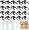 Flintronic Fissaggio per Battiscopa, 20 Pezzi Clip Battiscopa, Clip per Zoccolini e Piedini Mobili, Ganci per Zoccolo Cucina, Ricambi Clip da Cucina, Ganci Battiscopa Installazione Facile e Veloce