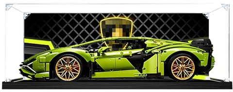 Acryl-Vitrine für LEGO 42115 Lamborghini SIAN Lightning-Modell, Le/Go Modellautovitrine, transparente Acryl-Vitrinen (62 x 30 x 20 cm) (Sammleredition)