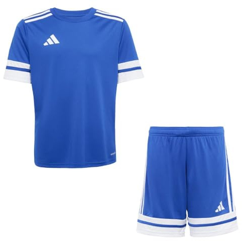 Addias Trikotsatz Kinder blau weiß Squadra 25 Gr/140 - Sportbekleidung Set