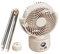 Generico Ventiladores recargables para casa | Ventilador recargable con trípode – Ventilador portátil silencioso de bajo consumo con plegable para exteriores, viajes y coche