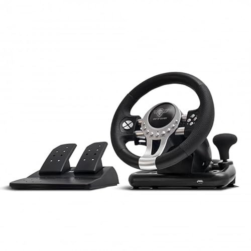 Spirit Of Gamer Race Wheel Pro 2, Multi-Plattform-Gaming-Rennrad, kompatibel mit Switch/PS4/PS3/Xbox Series X|S/Xbox One/PC, 30 x 27 x 32,5 cm