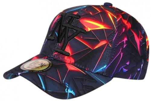 Hip Hop Honour Baseballkappe für Kinder, Rot und Blau, Original, Badyx NY Baseball, 7 bis 12 Jahre – Größe: Einheitsgröße – Farbe: Orange – Jungen