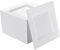 Juego de platos cuadrados blancos de 10 a 16,6 cm y 24 cm de plástico para postre, ensalada, boda, vajilla apilable de estilo europeo (16,5 cm)