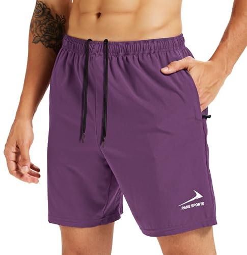 Rane Sports Pantaloncini Sportivi da Uomo con Tasche con Cerniera: Leggeri, Traspiranti, Ideali per la Corsa, la Palestra e Le attività all'aperto.