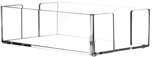 Porta asciugamani usa e getta, porta tovaglioli in acrilico trasparente 9, 3x5, 5x2, 5 pollici per bagno, cucina, hotel, ristorante