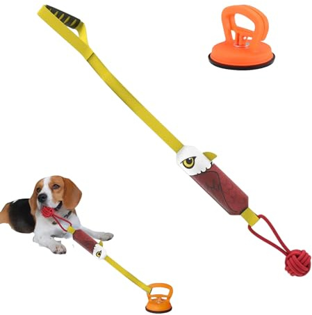Generico Giocattoli Interattivi Per Cani Tiro Alla Fune | Cuscini Mordicchio con Suction Cup e Squeaker - Giocattoli Stimolanti Per Cani | per Pulizia Denti Noia Gioco Interno ed Esterno