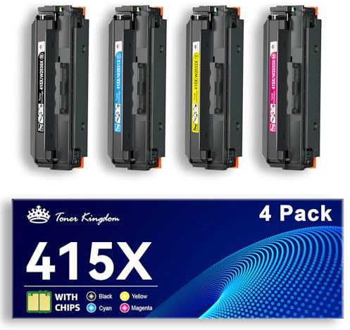 415X M479fdw Toner Set mit Chip Kompatibel für HP 415X 415A Multipack | 4-Pack für HP Color LaserJet Pro MFP M479fdw Toner M479dw M454dw M454dn M479fdn M479fnw M480f W2030X W2031X W2032X W2033X