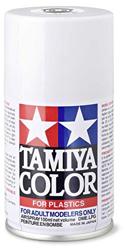 TAMIYA 85027 TS-27 Weiss matt 100ml - Sprühfarbe für Plastikmodellbau, Modellbau und Bastelzubehör, Sprühfarbe für den Modellbau, 100 ml (1er Pack)