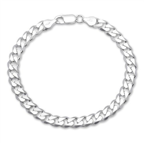 Echtsilber Armband: 925er Panzerarmband 7mm 19cm PA0070 von JEWLIX
