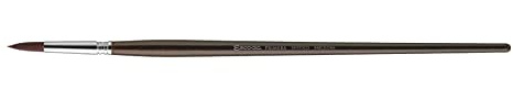 Escoda Primera Series 4175 Artist Oil and Acrylic Paint Brush, Synthetic Maroon Teijin Filament, Round, Size 12