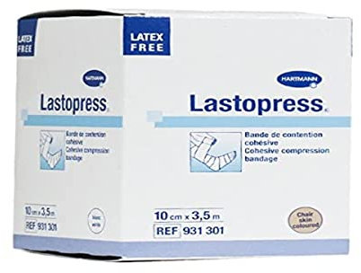 HARTMANN Lastopress Mullbinde, hautfarben, 10 cm x 3,5 m