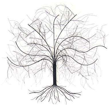 NEW - Contemporary Metal Wall Art Sculpture – Large Oak Tree