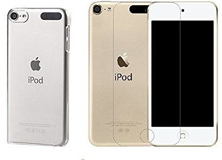 NOVAGO Compatible avec iPod Touch 7, Touch 6,Touch 5 Coque Transparente Gel Solide résistante +1 Verre en Verre trempé Transparent résistant