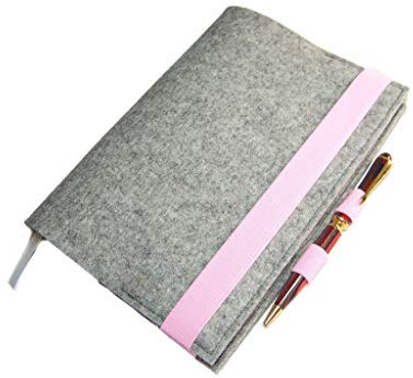 Kalenderhülle Filz Hülle Einband mit Stifthalter für Din A5 Buchkalender, Notizbuch