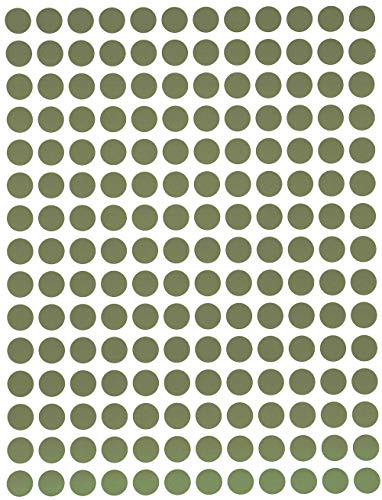 Royal Green Dot Sticker 8mm Color Labels in Olive Green 2520 Pack