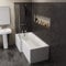 Modern 1700mm L Shaped Left Hand Shower Bath Front Panel Acrylic Bathtub White Bathroom Tub