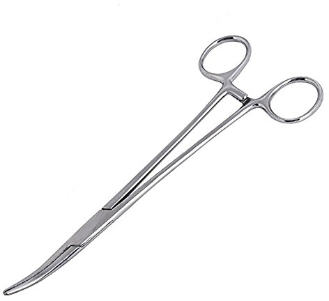WYMAODAN Pinzas hemostáticas, acero inoxidable Perro Gato Mascota Tijeras Oreja Pinza para el cabello Pesca Tijeras Herramientas (12.5CMDoblar)