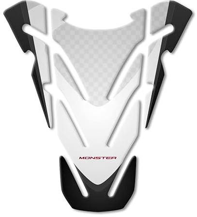 PARASERBATOIO IN RESINA 3D COMPATIBILE CON DUCATI MONSTER 696 – 796 – 1100 GP-318(M) (White)
