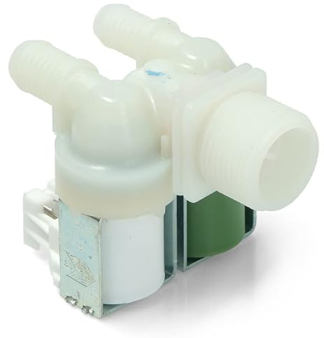 REPORSHOP - Electrovalvula 2 Vias Zanussi Salida 180 Grados 3792260725 Ex 1249471002 Rast 5 12 Blanco