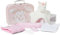 Baby Box Shop - 7 Newborn Baby Girl Gifts Ideal for Christening, Birthdays & Baby Shower Gifts - Includes Baby Essentials for Newborn Girl with Baby Comforter in Cute Keepsake Case, Baby Girl Hamper