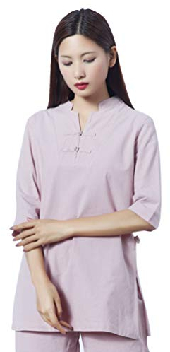 XGYUII Tai Chi Uniform Kleidung Unisex Chinesische traditionelle Baumwolle Seide Stretch Taichi Anzug Tai Chi Übung Taekwondo Training Wing Chun Zen Meditation Kleidung,Rosa,XXL