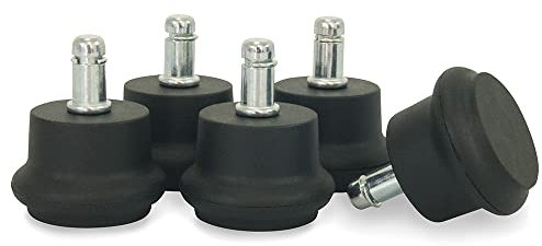 Waytex 78187 Pieds fixes pour Fauteuil de bureau Universels – Couleur Noir - Lot de 5