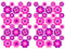 56 Hippie Aufkleber Blumen Sticker selbstklebend Flower Power Dekor für Auto Fahrrad Bus Wände Möbel Retro Style 70er Jahre Kult (Pink, Matt (R063))