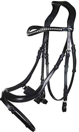HKM Anatomic Crystal Trense schwarz Pony