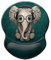 ITNRSIIET Mouse Mat with Wrist Support,Ergonomic Mouse Pad with Gel Wrist Rest,Gaming Mousepad with Lycra Cloth,Non-Slip PU Base for Computer,Laptop,Office&Home,Cute Elephant