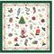 20 Servietten Weihnachten Kleine Weihnachtssymbole grün als Tischdeko. Papierservietten mit Motiv. Auch für Decoupage und Serviettentechnik 33x33cm