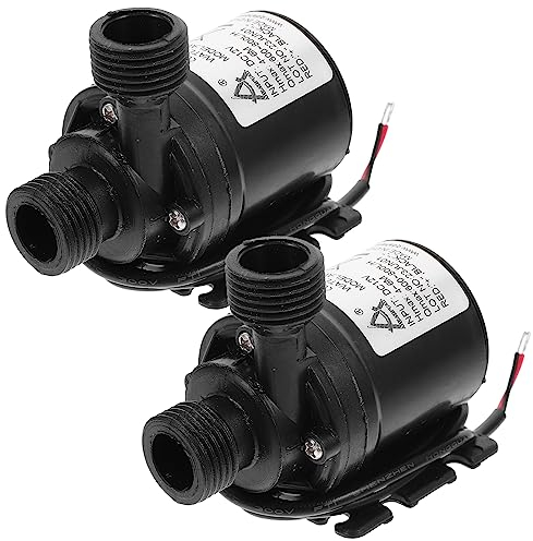 ULTECHNOVO 2 Pack DC 12 V Brushless Submersible Water Pump, Ultra Quiet Water Pump, 800 L/H 5 m for Fish Ponds, Aquariums, Fountains, Spouts, Solar Water Circulation System