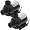 ULTECHNOVO Lot de 2 pompes à eau submersible sans balais DC 12 V ultra silencieuses 800 l/h 5 m pour étang à poissons, aquarium, fontaine, becs, système de circulation d'eau solaire