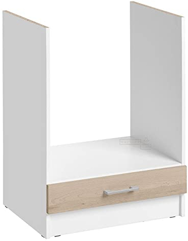Cuisineandcie – Mueble de horno empotrable ecológico roble natural L 60 cm + cajón inferior de almacenamiento – Mueble para horno empotrado cocina