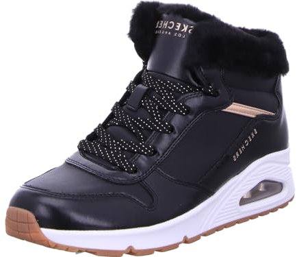 Skechers Uno Cozy On Air, Scarpe da Ginnastica Alte Bambine e ragazze, Nero, 31 EU