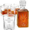 Maverton Carafe whisky et 6 verres - Ensemble en cristal - Cadeau d’anniversaire pour femme - 6 verres gravés - Ensemble avec verres personnalisés - Prénom