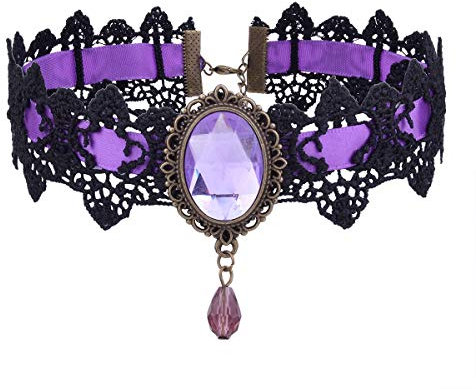 Gilieyer Halsreif aus Spitze, Zubehör für Hochzeitsfeier, Punk, Rock, Gothic, Lolita, Retro, viktorianisch, Vampir, Punk, Anhänger, Halskette, Schwarz, Chocker, Schmuck für Frauen, Halloween,