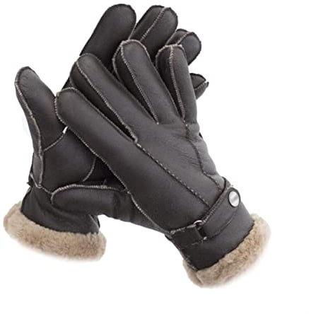 Reissner Lammfelle Fingerhandschuhe HDS-FINGER2-NAP-MOC-M Merino Lammfell Nappa Leder Farbe mocca Größe M