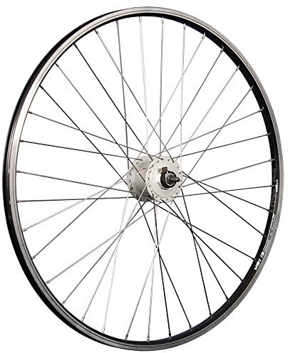 28 Zoll Vorderrad Hohlkammerfelge Yak19 Shimano DH-C3000 Nabendynamo schwarz V-Brake