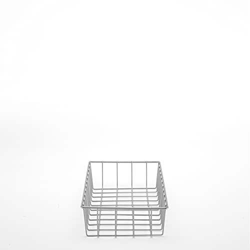 stauraum Drahtkorb Aufbewahrungskorb Metallkorb Organizer Küche Kühlschrank Gefirerschrank Bad Vorratsraum – Korb für Schrank, Speisekammer, Wohnmobil, Garage – robust, silbergrau (XS–XL)