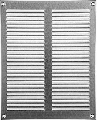 Copertura per bocchetta dell'aria zincata, 20,3 x 25,4 cm, griglie d'aria di ritorno in acciaio, per soffitto e parete laterale, HVAC, con schermo di protezione (20,87 x 24,8 cm, zincato)