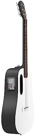 LAVA ME Play Elektro-Akustik Gitarren mit Ideal-Gigbag, Carbonfaser Smart Gitarre(36 Zoll NightFall & Frost White)